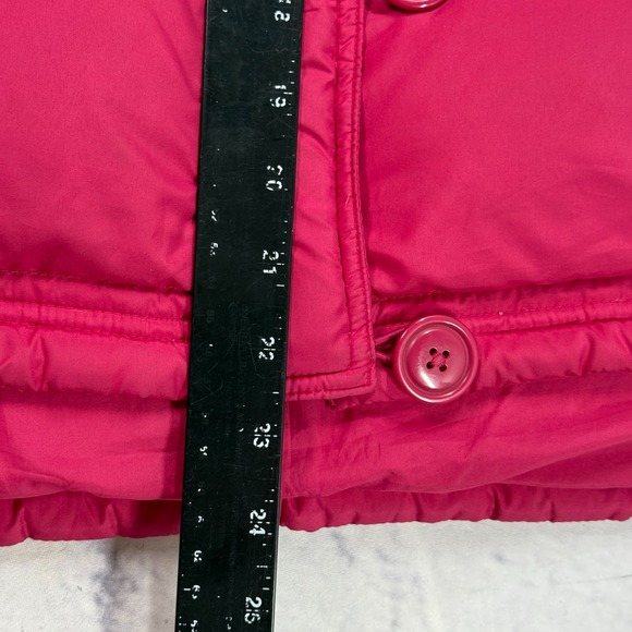J.Crew Down Puffer Vest Womens Medium Pink Quilted Zip Button Preppy - Picture 10 of 15